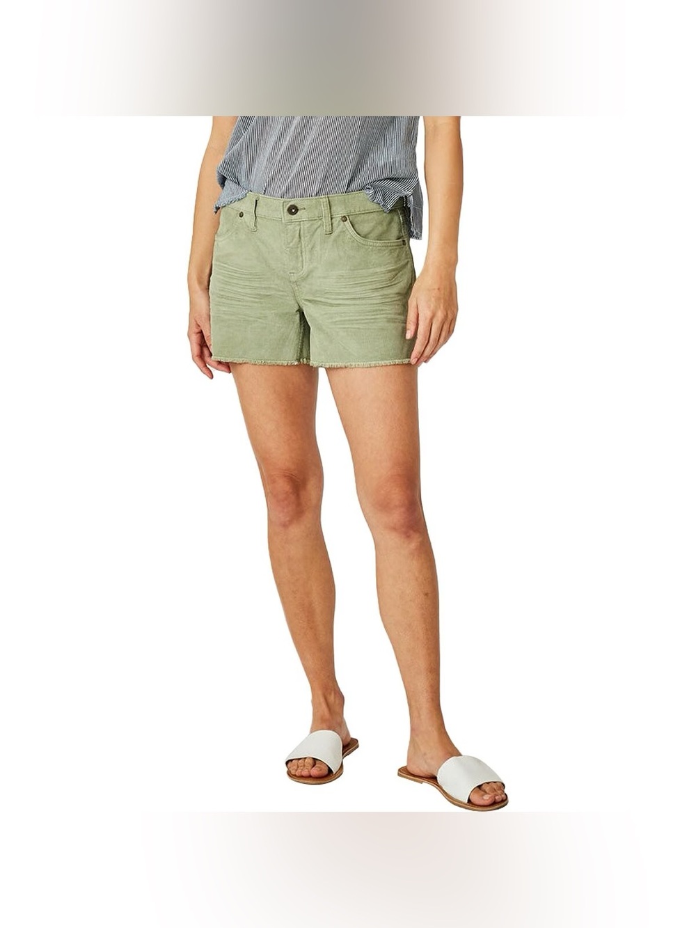 Carve Designs Size 2 Oahu Twill Olive Green Raw Hem Shorts